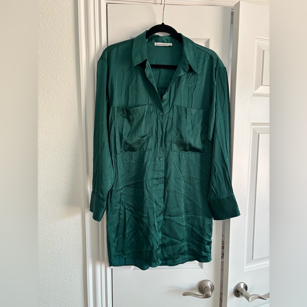Abercrombie Emerald Shirt Dress